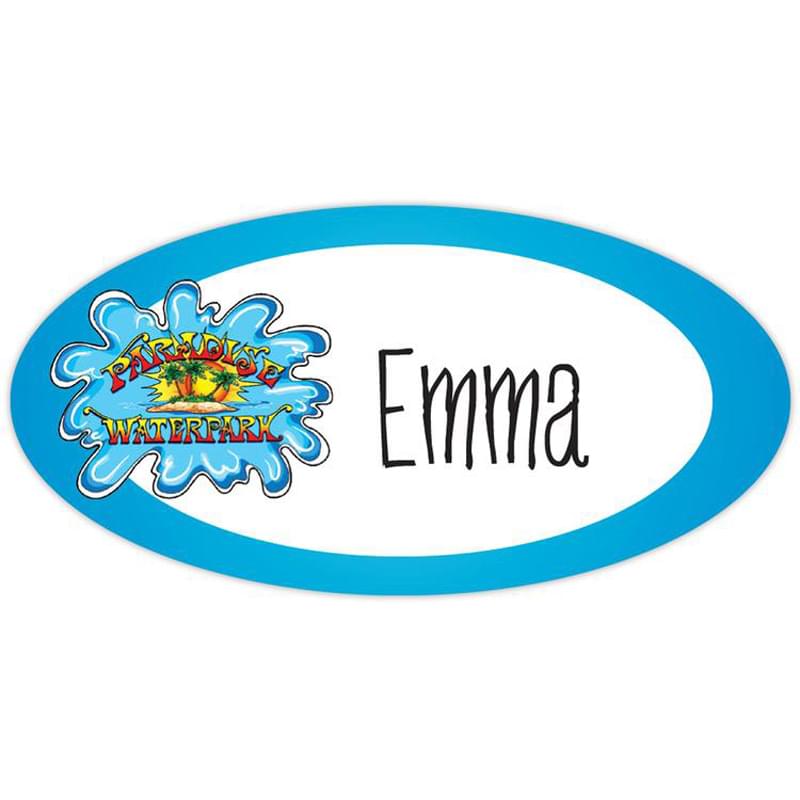 Budget Name Badge (Standard Size 1-1/2" x 3" oval)