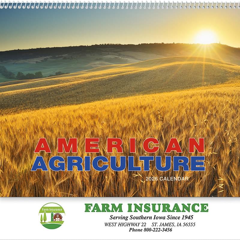 American Agriculture Wall Calendar: 2026 Spiral Bound