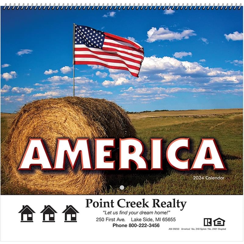 America! Wall Calendar - Spiral 2024