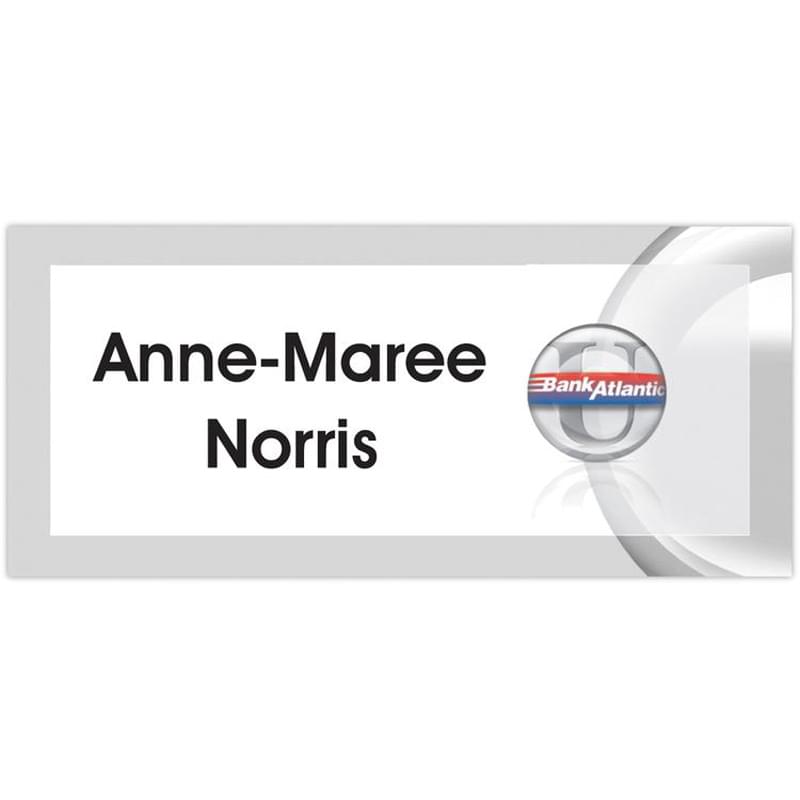 Fort Worth Plastic Name Badge: 3-6 Sq In