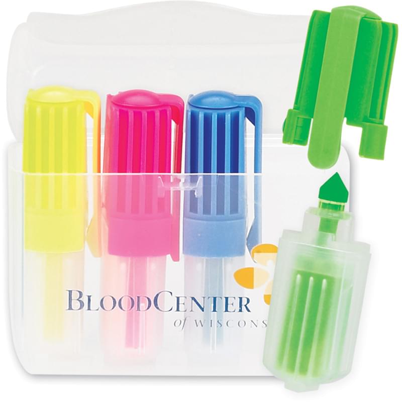 Dri Mark Mini Max Highlighter Pack with Clear Case