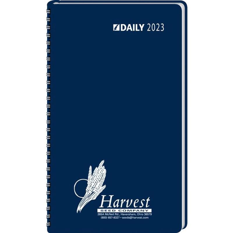 Ruled Desk Planner, 1 Day Per Page Wired to Cover 2024
