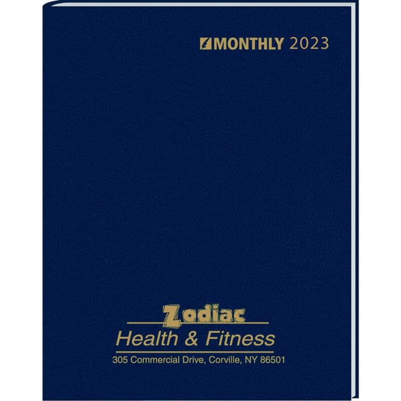 Ruled Monthly Format Stitched to Cover Desk Planner 2024