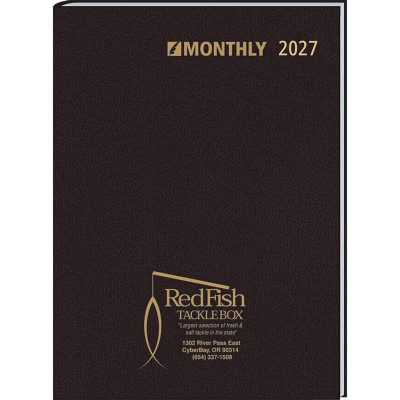 Ruled Monthly Format Stitched To Cover Desk Planner: 32 Page Planner 2027