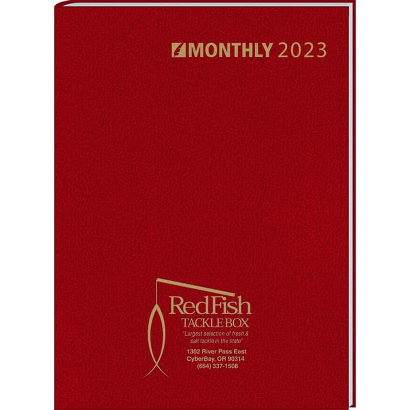 Ruled Monthly Format Stitched To Cover Desk Planner 2023
