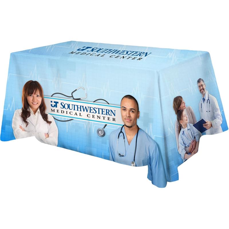 Polyester Digital Direct Print Table Cover 3 sided, 6 foot
