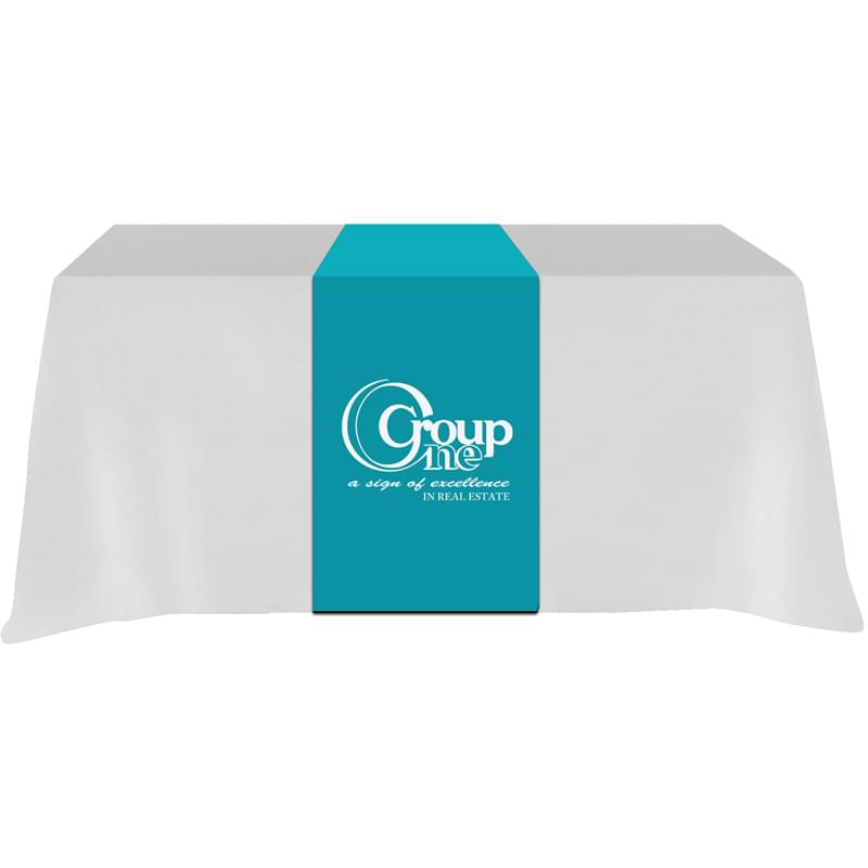 Poly/ Cotton Twill Cover Fit Front & Top Screen Printed Table Runner