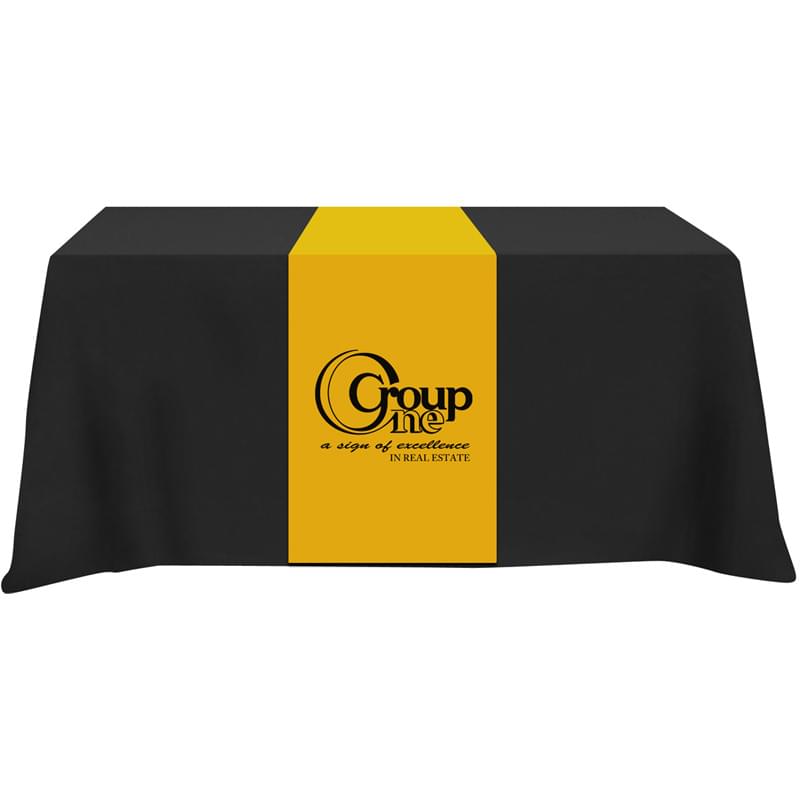 Poly/ Cotton Twill Cover Fit Front, Top & 12" Back Screen Printed Table Runner