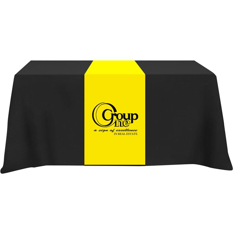 Poly/ Cotton Twill Cover Fit Front, Top & 12" Back Screen Printed Table Runner