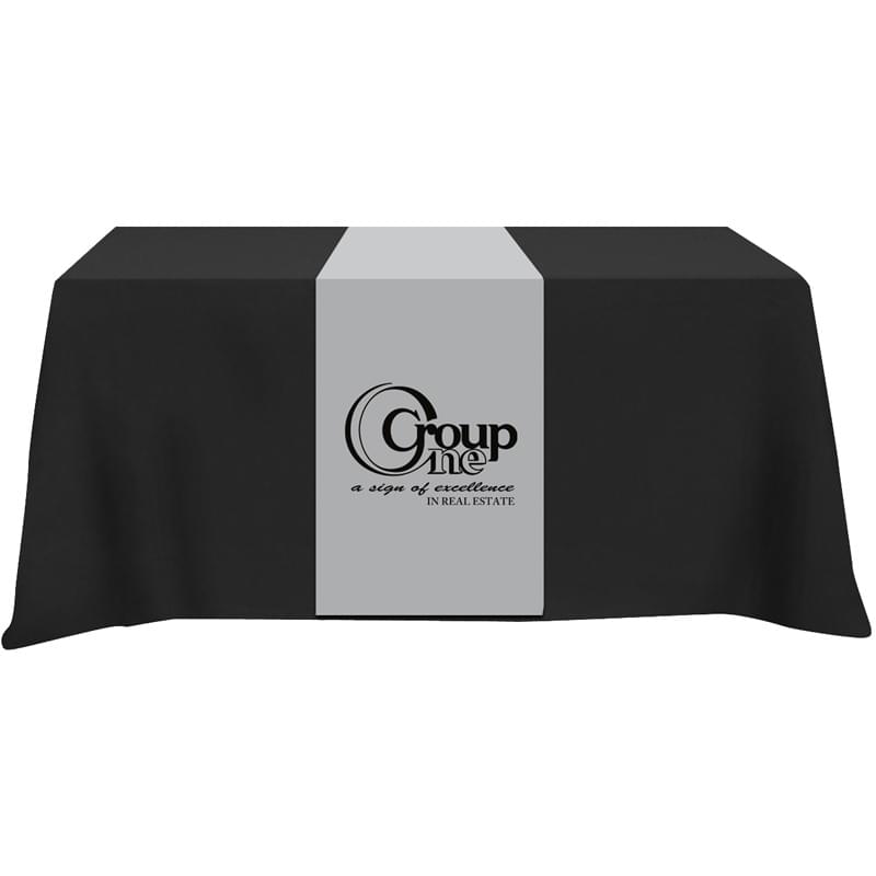 Poly/ Cotton Twill Cover Fit Front, Top & Back Screen Printed Table Runner
