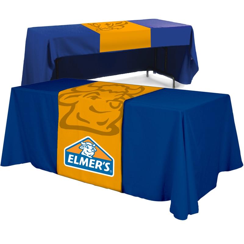 Full Color Polyester Top Table Runner (Front, Top & 12" Back)