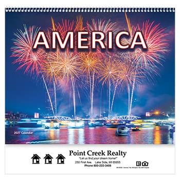America! Wall Calendar: 2027 Spiral Bound