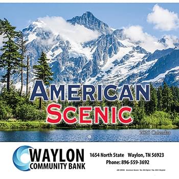 American Scenic Wall Calendar - Stapled 2025