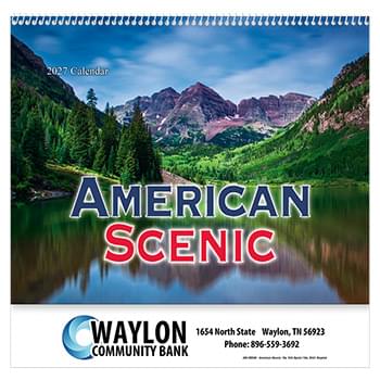 American Scenic Wall Calendar: 2027 Spiral Bound