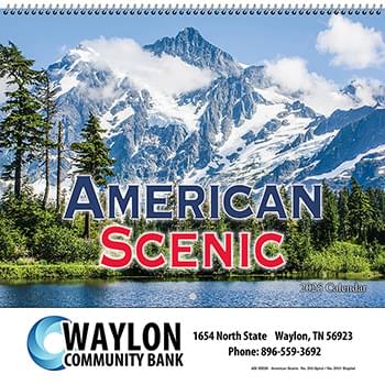 American Scenic Wall Calendar - Spiral 2025