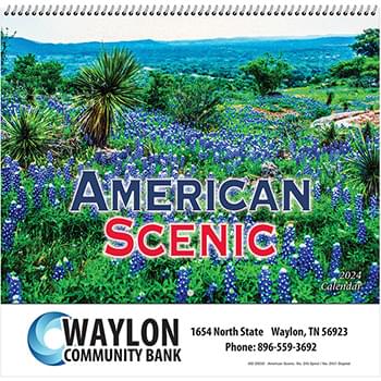 American Scenic Wall Calendar - Spiral 2024