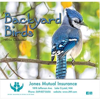 Backyard Birds Wall Calendar - Stapled 2025