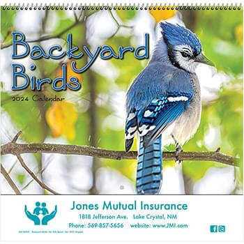 Backyard Birds Wall Calendar - Spiral 2025