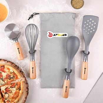 4 Pc. reGen Beechwood Utensil Set