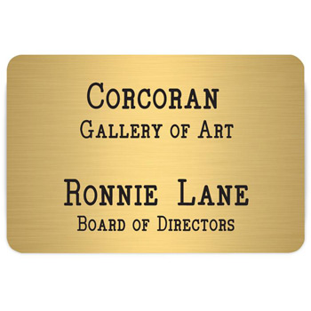 Los Angeles Custom Metal Name Badge (Custom sized between 6 and 9 sq. in.)