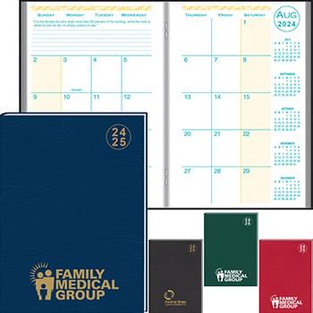 Academic Desk Monthly Planner w/ Morocco Cover 2024-2025