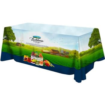 All Over Dye Sub Table Cover - flat poly 3-sided, fits 8' table