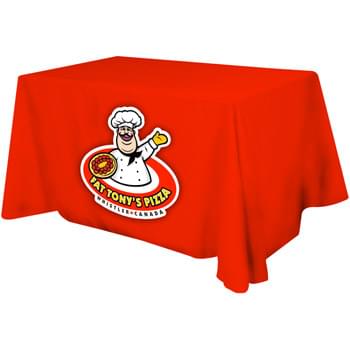 All Over Dye Sub Table Cover - flat poly 4-sided, fits 4' table